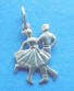 sterling silver dancing couple flat charm