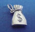sterling silver money bag charm