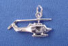 sterling silver helicopter charm