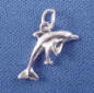 sterling silver dolphin with calf wedding cake pull charm