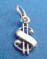 sterling silver petite dollar sign charm