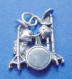 sterling silver drums charm
