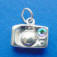 sterling silver camera with crystal flash