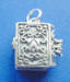 sterling silver holy bible charm has an angel on the back