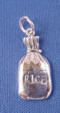 sterling silver bag of rice charm