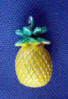 3-d sterling silver bright yellow and green enamel sabo pineapple charm