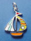 sterling silver multi-color enamel sailboat charm