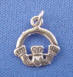 sterling silver claddagh heart in hands wedding cake charm