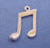 sterling silver music note charm