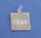 sterling silver engraved charm