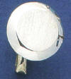 sterling silver round bevel edge cuff link