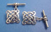 sterling silver knot cuff links