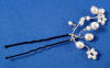 hair jewelry for your wedding day - 1" pearl hair spray ornament