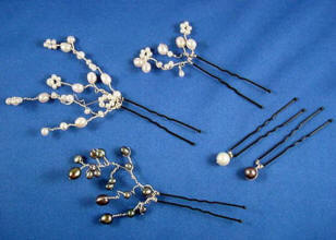 wedding hair jewelry, hair ornaments, hair pins, hair sprays