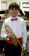 Evan at his band concert at the end of the school year - spring 2008