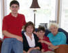 Landi, her 2 sons and her mother, on Mother's Day, 2007