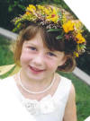 another adorable flowergirl wearing our pearl necklace