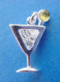 sterling silver martini charm