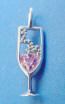 sterling silver pink champagne pendant