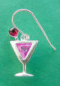 sterling silver cosmopolitan cocktail earrings
