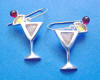 sterling silver mai tai cocktail earrings