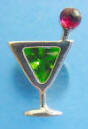 sterling silver apple-tini pin