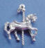 sterling silver carousel horse charm