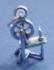 sterling silver spinning wheel charm