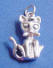 sterling silver cat charm