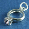 june sterling silver mini-ring birthstone charm