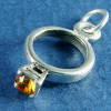 november mini birthstone ring sterling silver charm