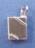 back side of sterling silver wraped happy birthday gift box charm