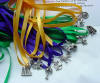 mardi-gras satin ribbons on louisiana themed sterling silver charms for your wedding charm cake