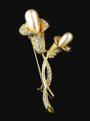 calla lily wedding brooch pin or hair comb
