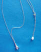 Sterling silver freshwater pearl single drop calla lily necklace