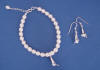 freshwater pearl calla lily wedding jewelry bracelet and earrings
