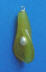 hand-carved olive serpentine calla lily pendant