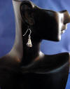 hill tribe silver calla lily and pearl earrings