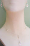 special request calla lily necklace - notice the 3 pearls and the calla lily is on a drop - and earrings bridal jewelry set