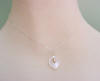 sterling silver mother of pearl calla lily pendant