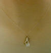 sterling silver hand-carved natural mother of pearl calla lily necklace