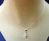 sterling silver freshwater pearl single drop calla lily necklace