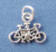 sterling silver wedding cake ribbon pull tandem bike charm for your bridesmaid charm cake