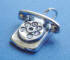 sterling silver telephone wedding cake charms