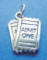sterling silver ticket charm