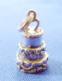 sterling silver wedding cake charms for your bridesmaid charm cake also called a ribbon pull