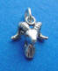 sterling silver small 3-d ram head charm