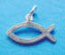 sterling silver christian fish charm