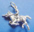 sterling silver knight on horse charm