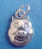 sterling silver smiling pig face charm